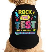 Test Day Rock The Test Just Do Your Best Teacher Testing Doggie Tank thumb 0