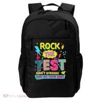 Test Day Rock The Test Just Do Your Best Teacher Testing Backpack thumb 0