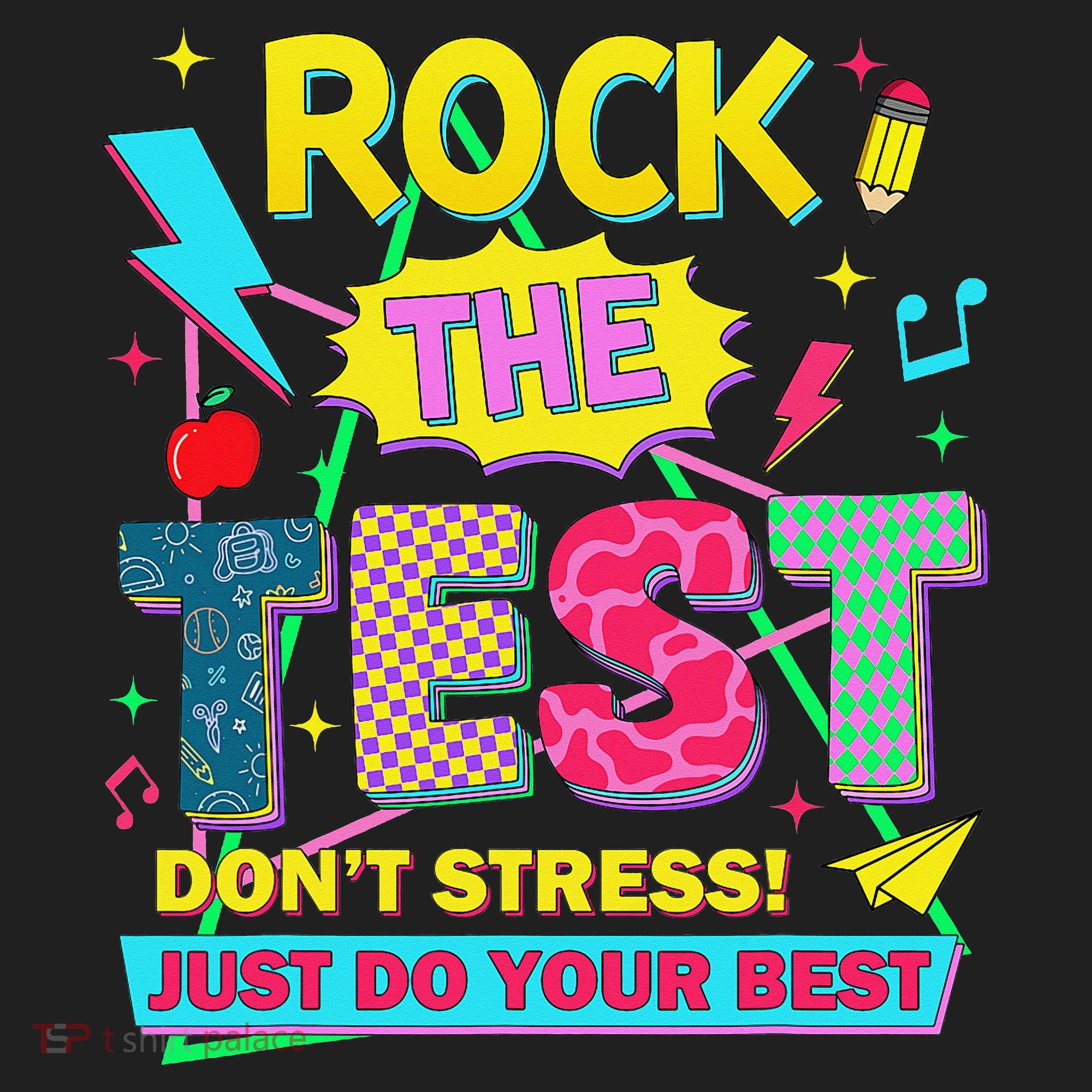 Test Day Rock The Test Just Do Your Best Teacher Testing Beanie