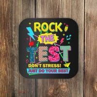Test Day Rock The Test Just Do Your Best Teacher Testing Coaster thumb 0