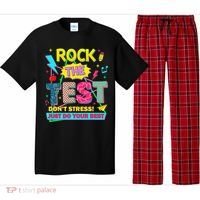 Test Day Rock The Test Just Do Your Best Teacher Testing Pajama Set thumb 0