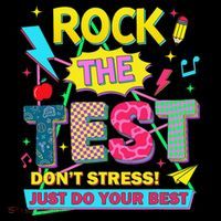 Test Day Rock The Test Just Do Your Best Teacher Testing Women's Hoodie thumb 2