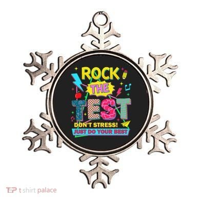 Test Day Rock The Test Just Do Your Best Teacher Testing Ornament