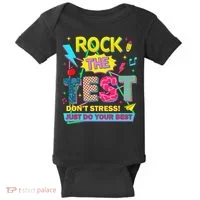 Test Day Rock The Test Just Do Your Best Teacher Testing Baby Bodysuit thumb 0