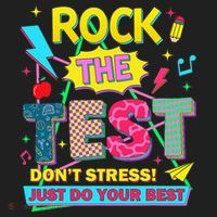 Test Day Rock The Test Just Do Your Best Teacher Testing Golf Towel thumb 3