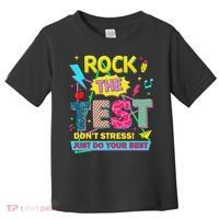 Test Day Rock The Test Just Do Your Best Teacher Testing Toddler T-Shirt thumb 0