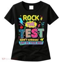 Test Day Rock The Test Just Do Your Best Teacher Testing Women's T-Shirt thumb 0
