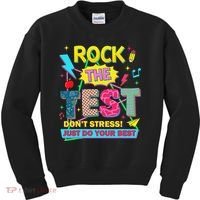 Test Day Rock The Test Just Do Your Best Teacher Testing Kids Sweatshirt thumb 0