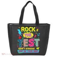 Test Day Rock The Test Just Do Your Best Teacher Testing Tote Bag thumb 0