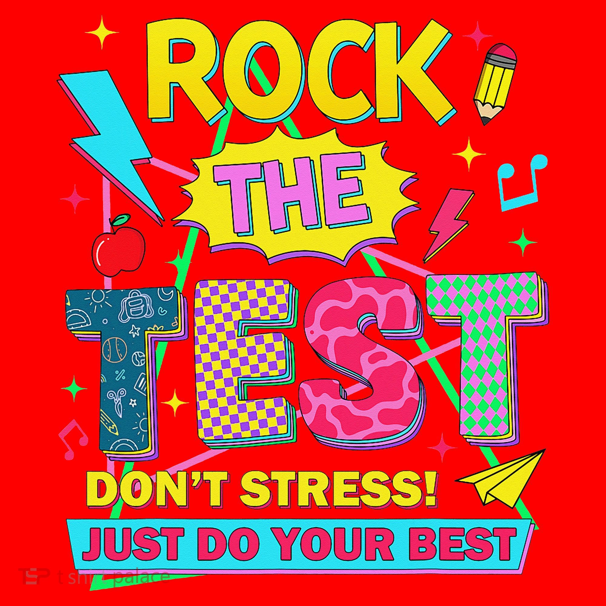 Test Day Rock The Test Just Do Your Best Teacher Testing Santa Hat