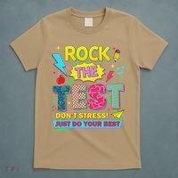 Test Day Rock The Test Just Do Your Best Teacher Testing T-Shirt thumb 5