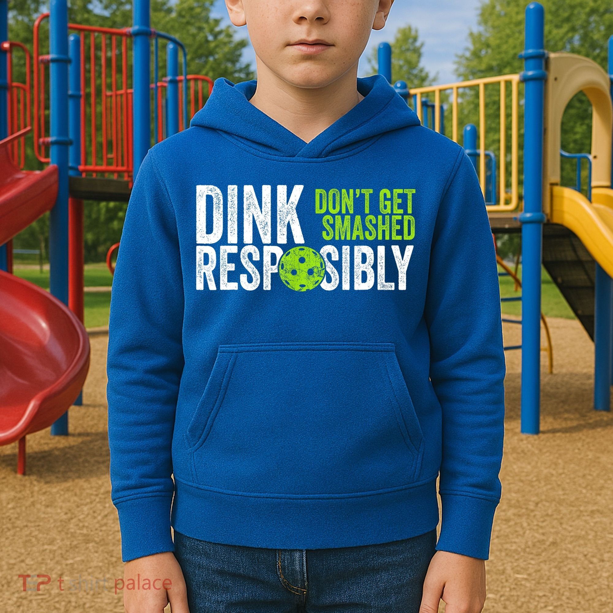 Team Dink Responsibly Dont Get Smashes Funny Pickleball Gift Kids Hoodie