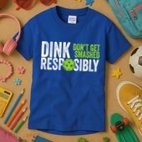 Team Dink Responsibly Dont Get Smashes Funny Pickleball Gift Kids T-Shirt thumb 3