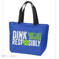 Team Dink Responsibly Dont Get Smashes Funny Pickleball Gift Tote Bag thumb 3