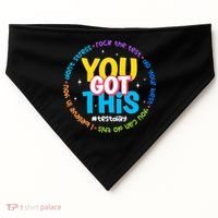 Test Day Rock The Test Teacher Testing Day You Got This  USA-Made Doggie Bandana thumb 0