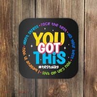 Test Day Rock The Test Teacher Testing Day You Got This  Coaster thumb 0