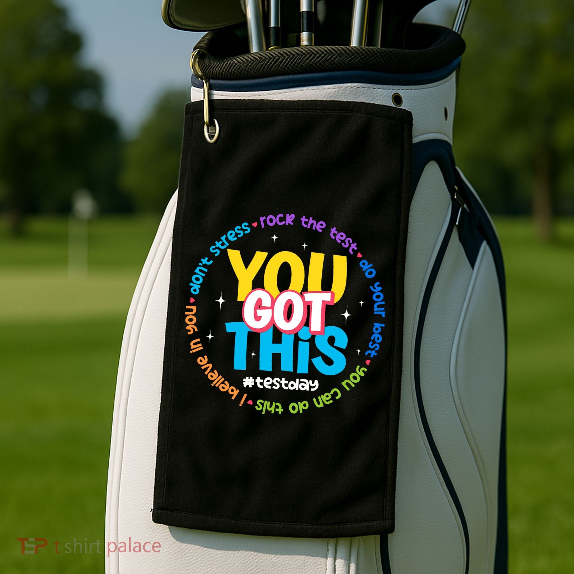 Test Day Rock The Test Teacher Testing Day You Got This  Golf Towel