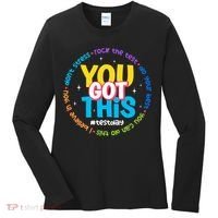 Test Day Rock The Test Teacher Testing Day You Got This  Women's Long Sleeve Shirt thumb 0
