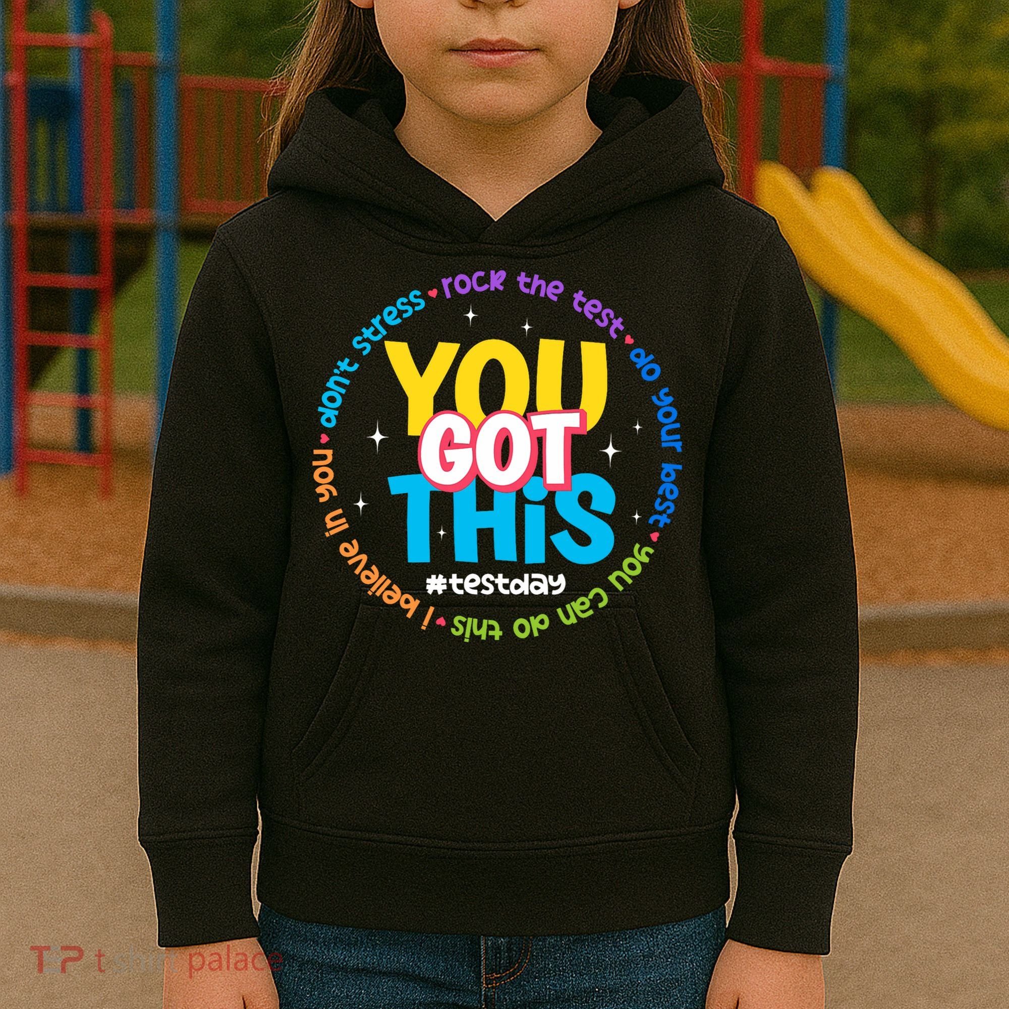 Test Day Rock The Test Teacher Testing Day You Got This  Kids Hoodie