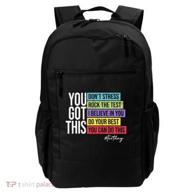 Test Day Rock The Test Teacher Testing Day You Got This  Backpack