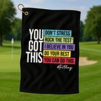 Test Day Rock The Test Teacher Testing Day You Got This  Golf Towel thumb 1