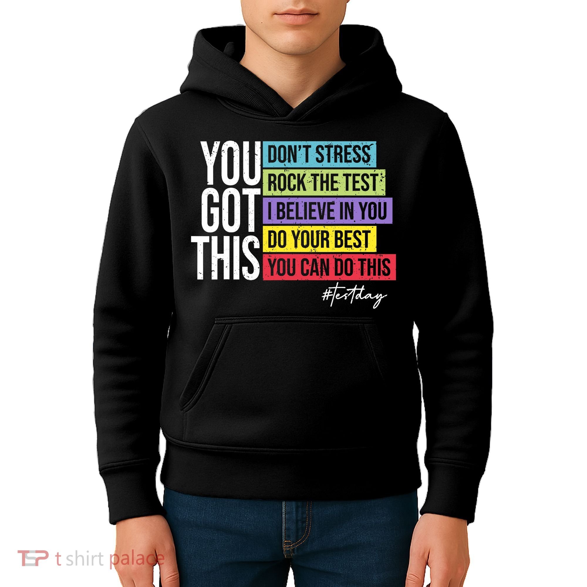 Test Day Rock The Test Teacher Testing Day You Got This  Kids Hoodie