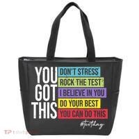 Test Day Rock The Test Teacher Testing Day You Got This  Tote Bag thumb 0