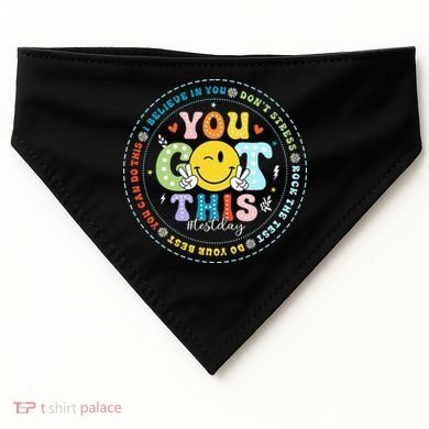 Test Day Rock The Test Teacher Testing Day You Got This USA-Made Doggie Bandana