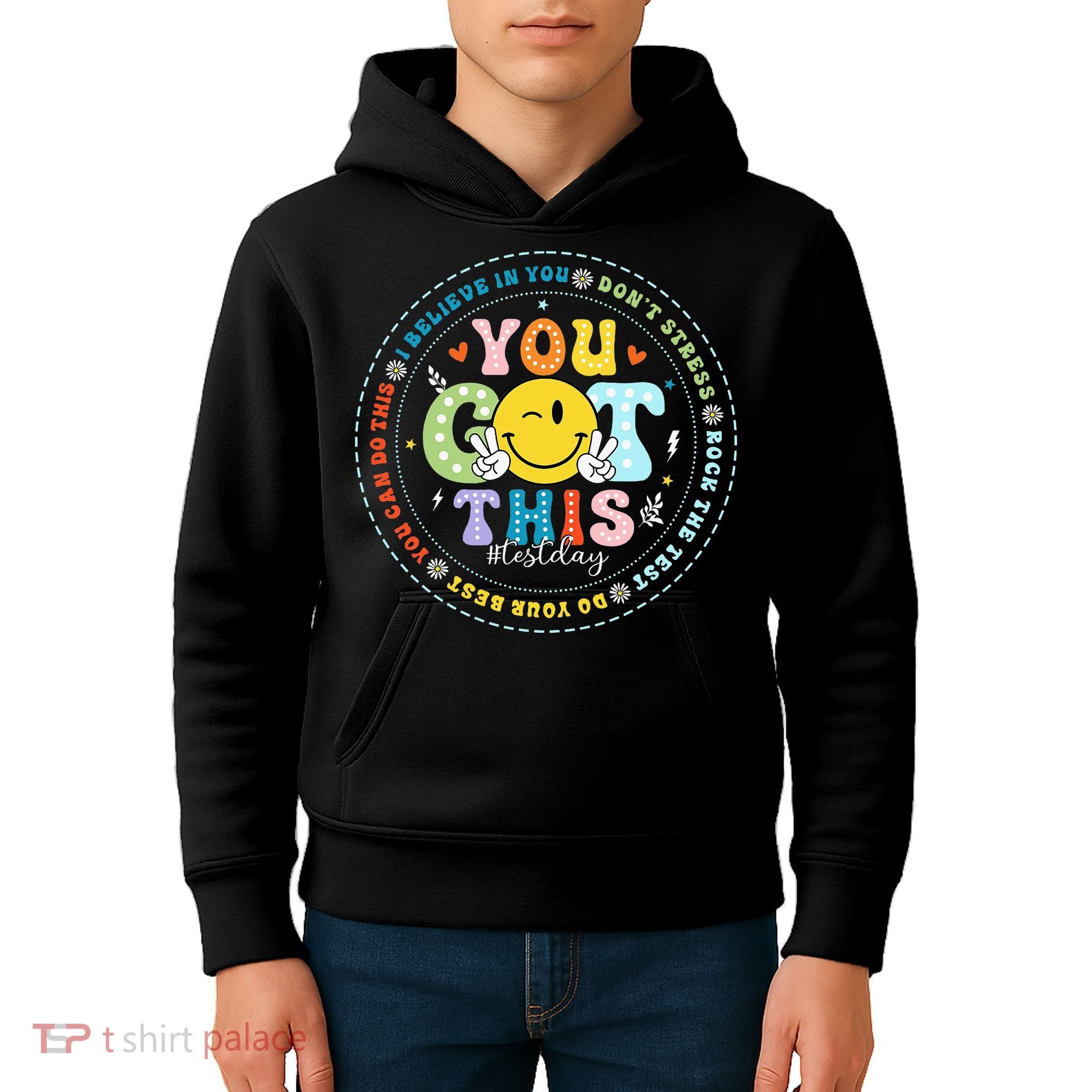 Test Day Rock The Test Teacher Testing Day You Got This Kids Hoodie