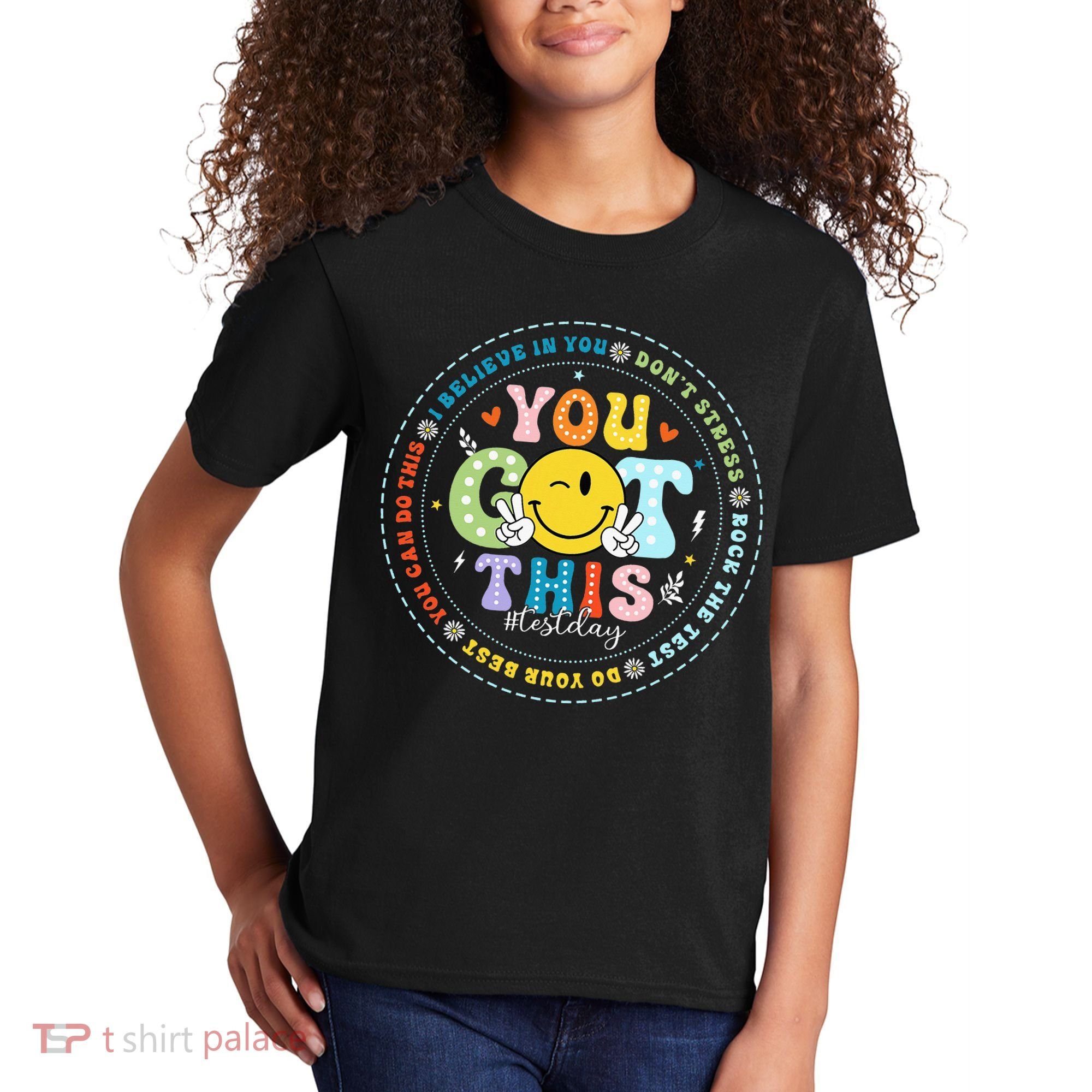 Test Day Rock The Test Teacher Testing Day You Got This Kids T-Shirt