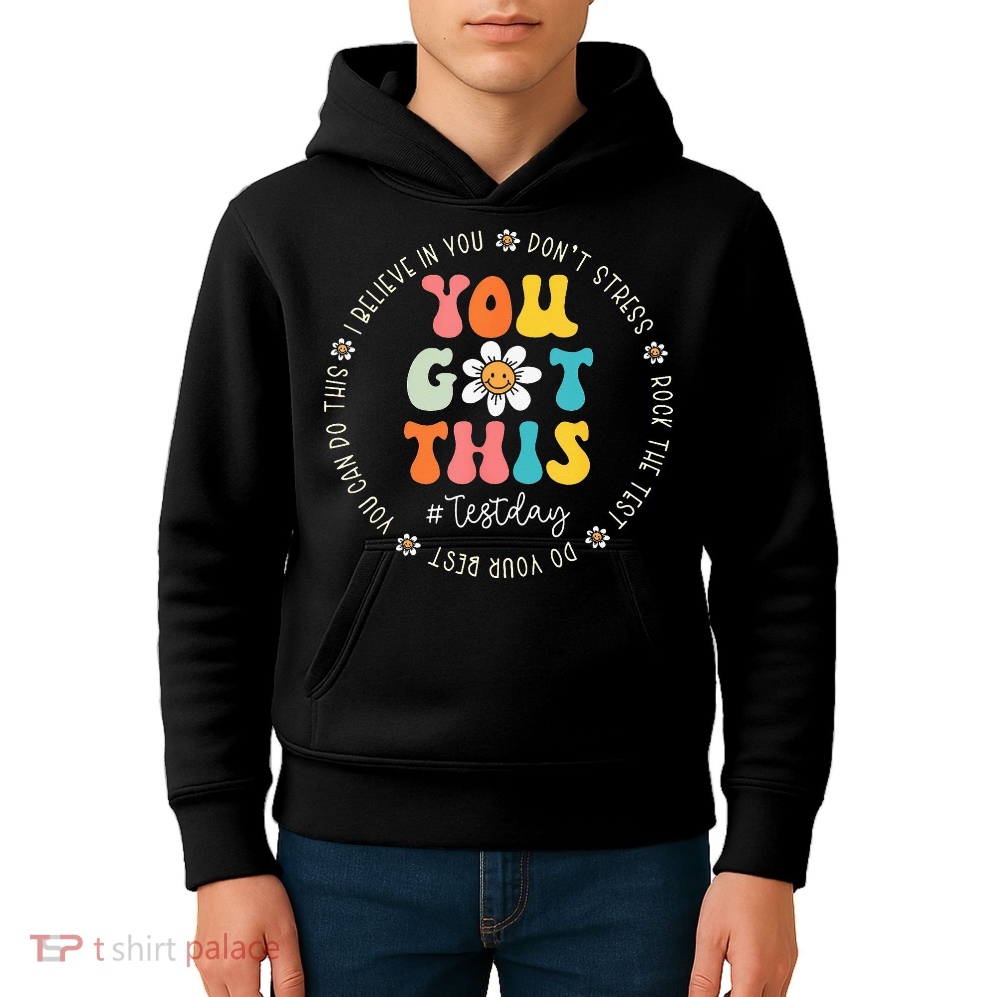 Test Day Rock The Test Teacher Testing Day You Got This Kids Hoodie