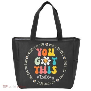 Test Day Rock The Test Teacher Testing Day You Got This Tote Bag