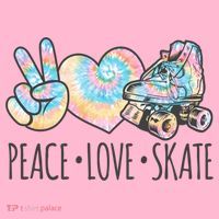 Tie Dye Roller Skating For Teen Girls Peace Love Skate Gift Coaster thumb 2