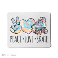 Tie Dye Roller Skating For Teen Girls Peace Love Skate Gift Mousepad thumb 0