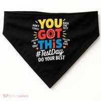 Test Day Rock The Test You Got This Teacher Test Testing USA-Made Doggie Bandana thumb 0