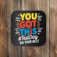 Test Day Rock The Test You Got This Teacher Test Testing Coaster thumb 0