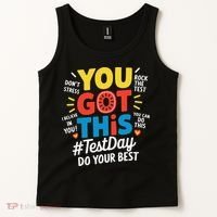 Test Day Rock The Test You Got This Teacher Test Testing Tank Top thumb 2