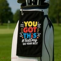 Test Day Rock The Test You Got This Teacher Test Testing Golf Towel thumb 2
