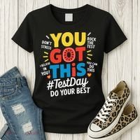 Test Day Rock The Test You Got This Teacher Test Testing Women's T-Shirt thumb 3