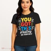 Test Day Rock The Test You Got This Teacher Test Testing Women's T-Shirt thumb 4