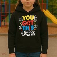 Test Day Rock The Test You Got This Teacher Test Testing Kids Hoodie thumb 3