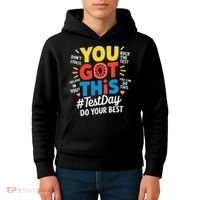 Test Day Rock The Test You Got This Teacher Test Testing Kids Hoodie thumb 4