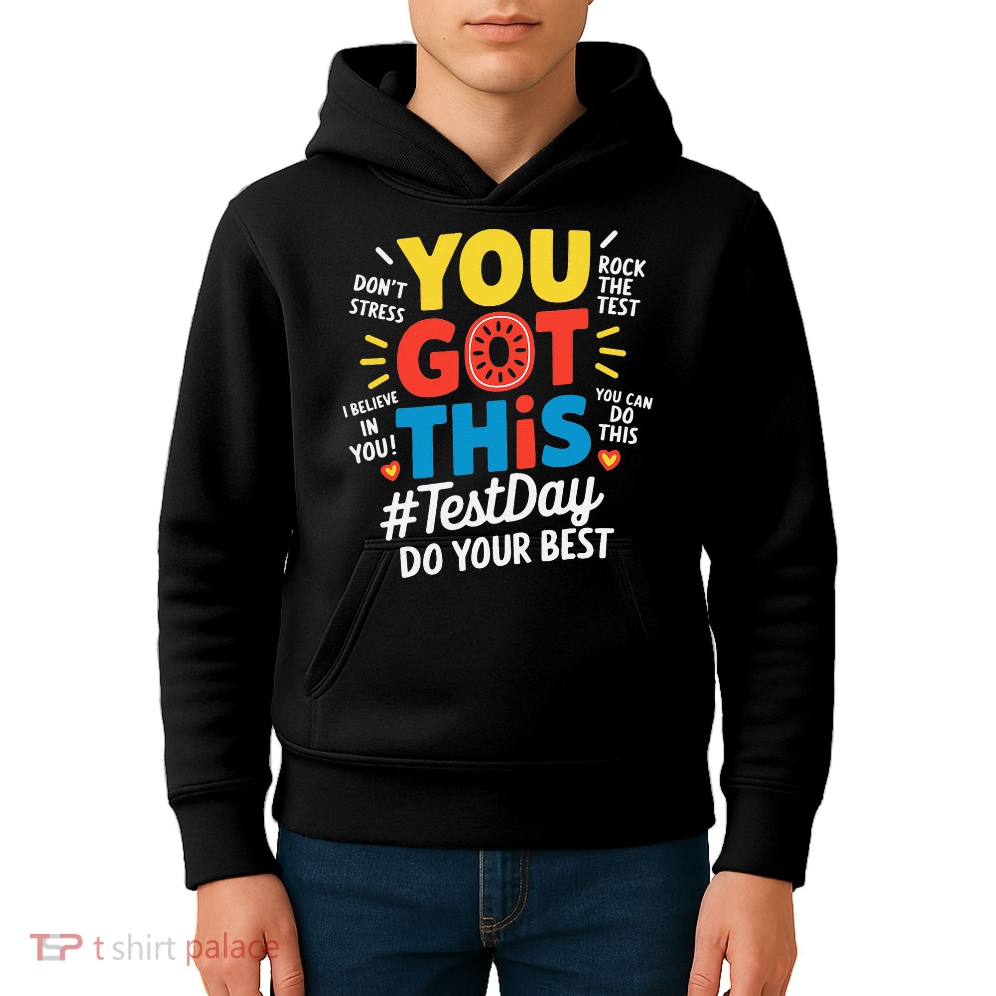 Test Day Rock The Test You Got This Teacher Test Testing Kids Hoodie