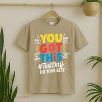 Test Day Rock The Test You Got This Teacher Test Testing T-Shirt thumb 2