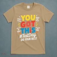 Test Day Rock The Test You Got This Teacher Test Testing T-Shirt thumb 5