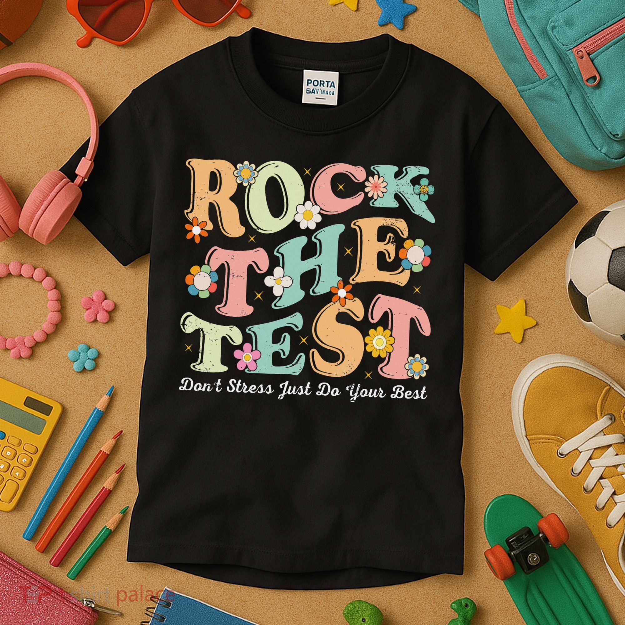 Test Day Rock The Test Teacher Testing Day You Got This Kids T-Shirt