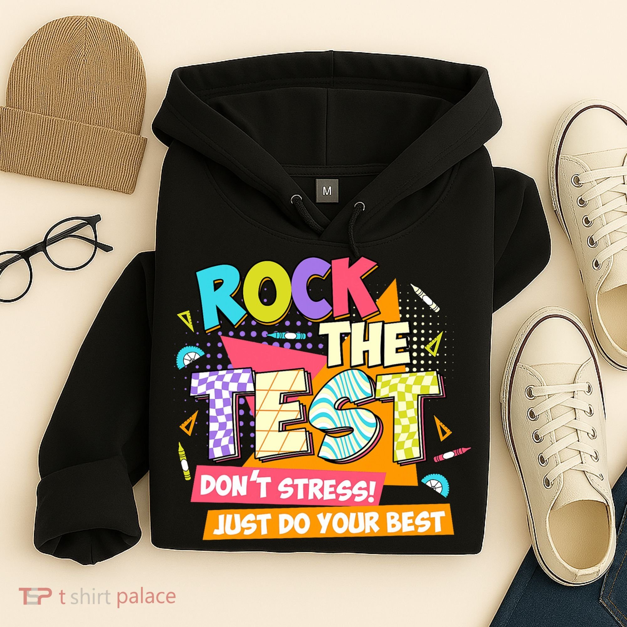 Test Day Rock The Test Teacher Testing Day  Hoodie