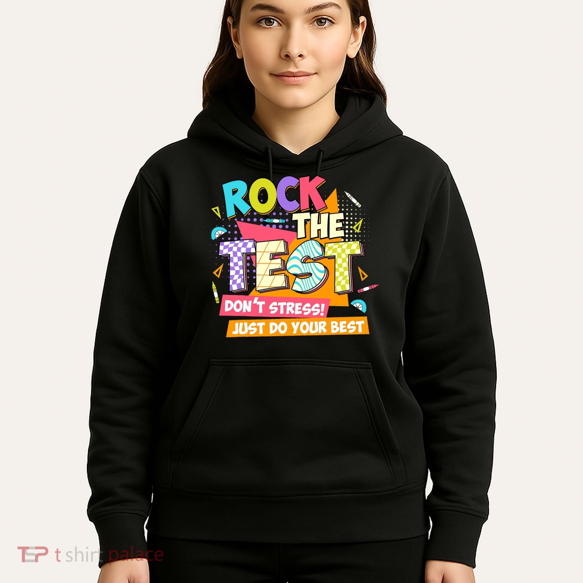 Test Day Rock The Test Teacher Testing Day  Hoodie
