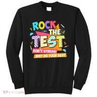Test Day Rock The Test Teacher Testing Day  Sweatshirt thumb 0