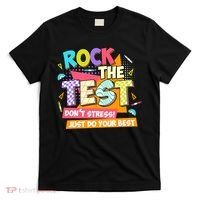 Test Day Rock The Test Teacher Testing Day  T-Shirt thumb 0